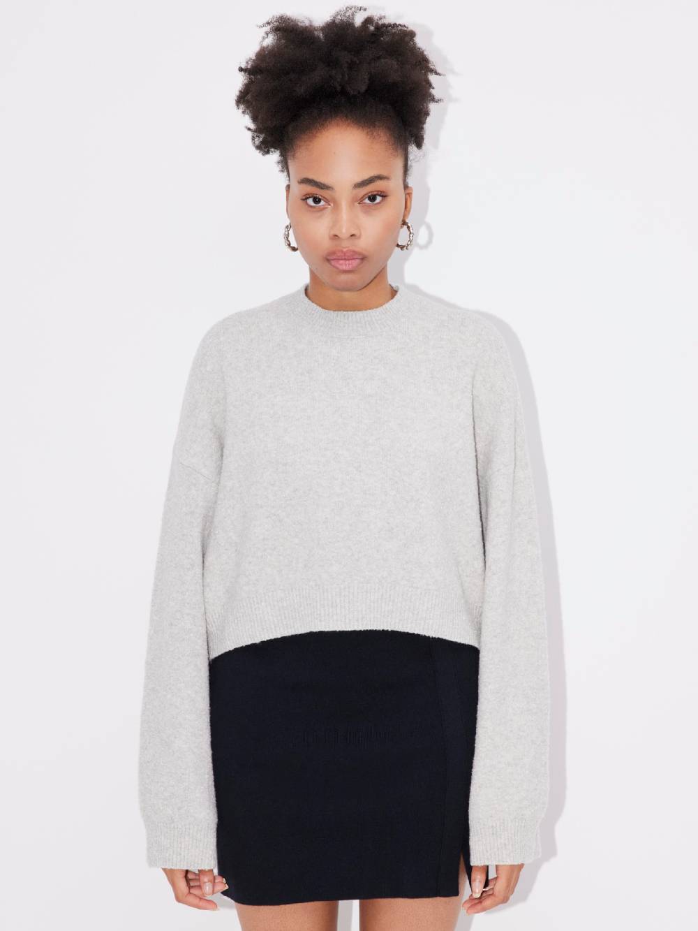 LeGer by Lena Gercke Sweater 'Elwine' in Mottled Grey Lagerräumung