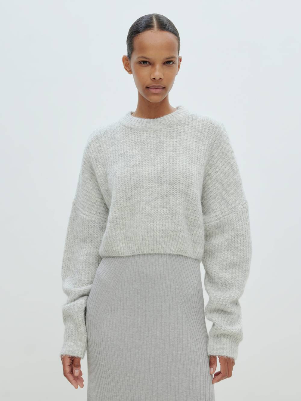 EDITED Sweater 'Yella' in Mottled Grey Bestseller