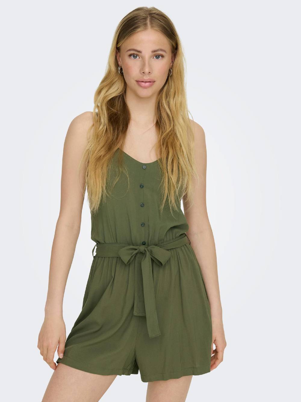 ONLY Jumpsuit 'NOVA' in Olive Blitzverkäufe