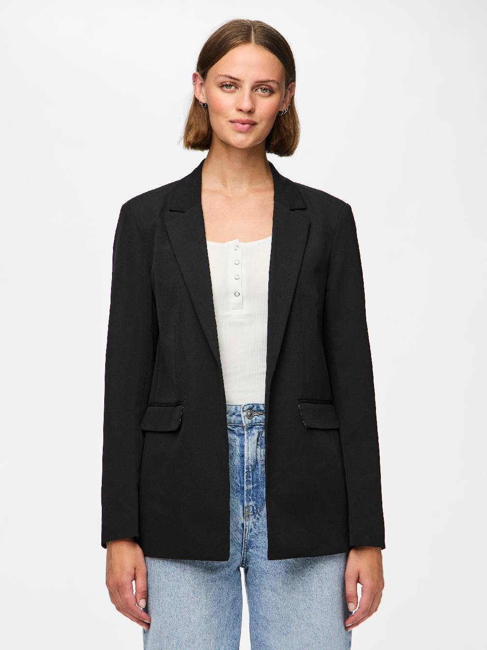 PIECES Blazer 'PCBOZZY' in Black Zeitbegrenzte Promotion