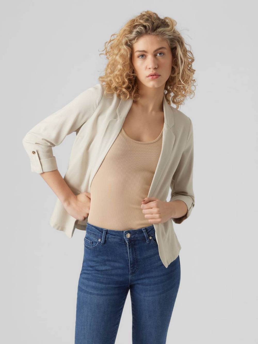 VERO MODA Blazer 'VMJesmilo' in Grey Bis zu 50% Rabatt