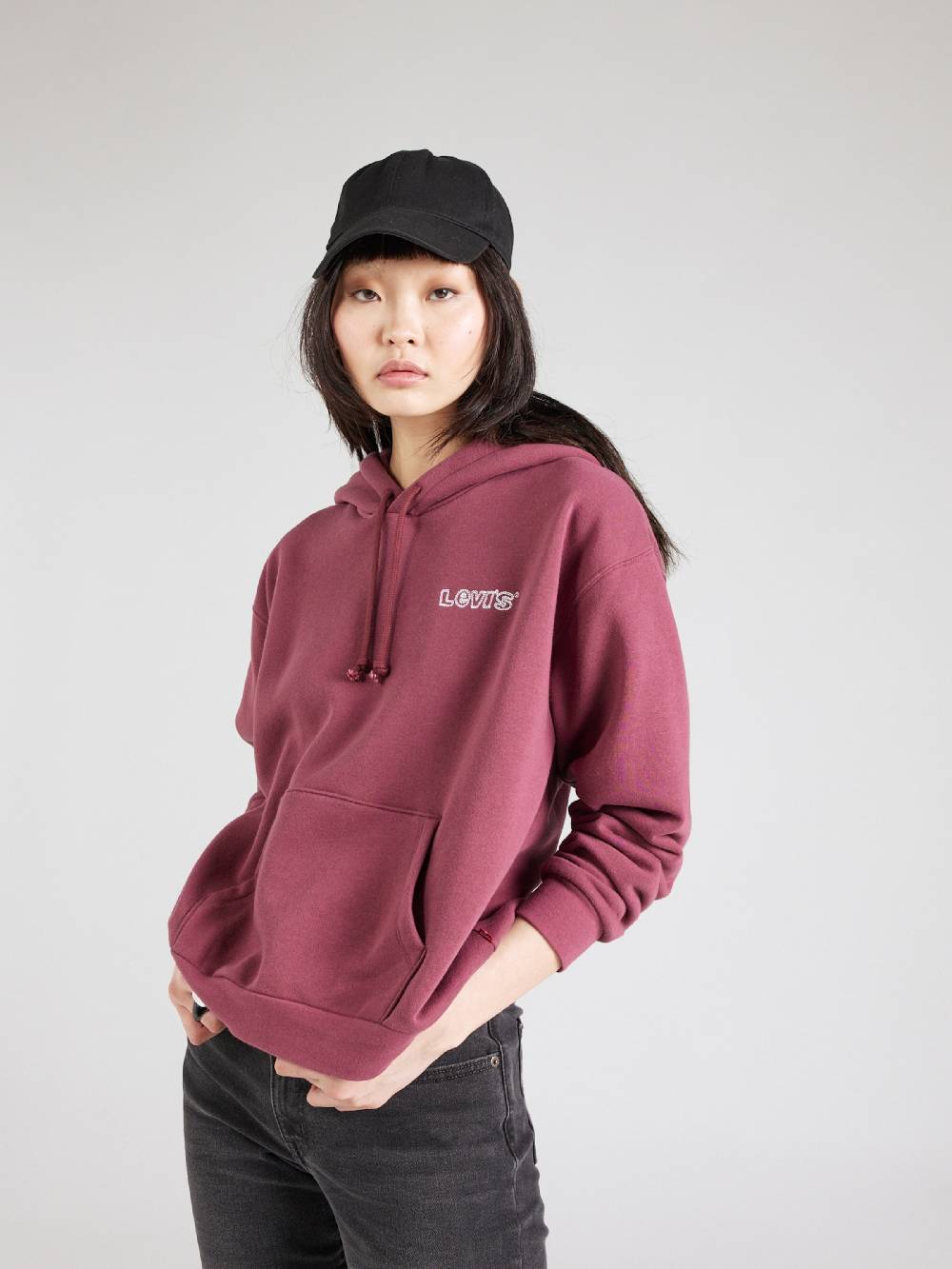 LEVI'S ® Sweatshirt in Burgundy Große Rabatte