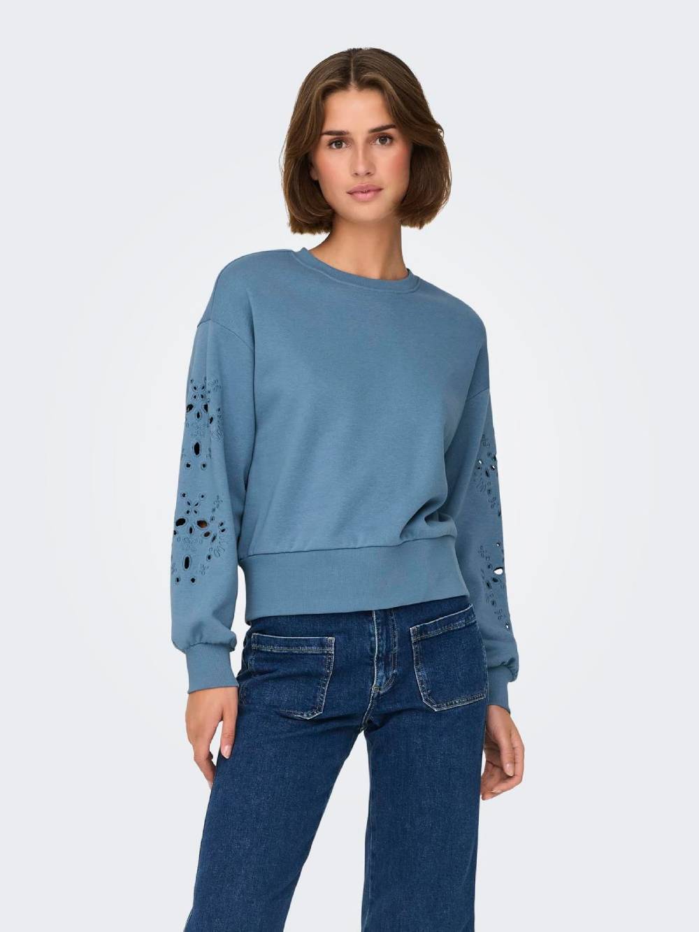 ONLY Sweatshirt 'ONLWinnie' in Blue Tägliche Deals