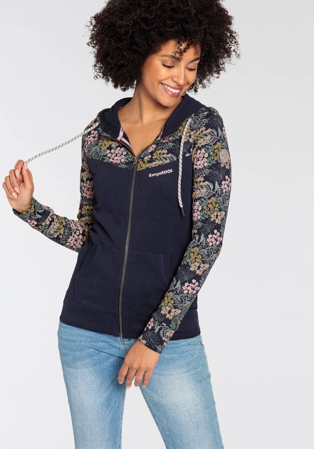 KangaROOS Zip-Up Hoodie in Marine Blue Riesige Ersparnisse