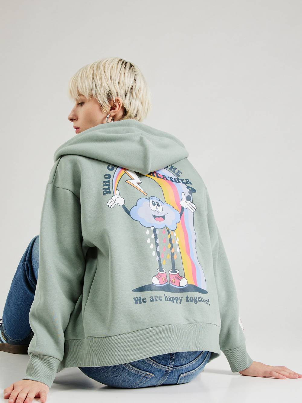 Eight2Nine Zip-Up Hoodie in Mint Super Sparpreis