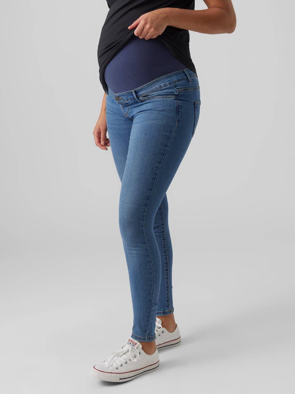 Vero Moda Maternity Skinny Jeans 'TANYA' in Blue Denim Wochenangebot