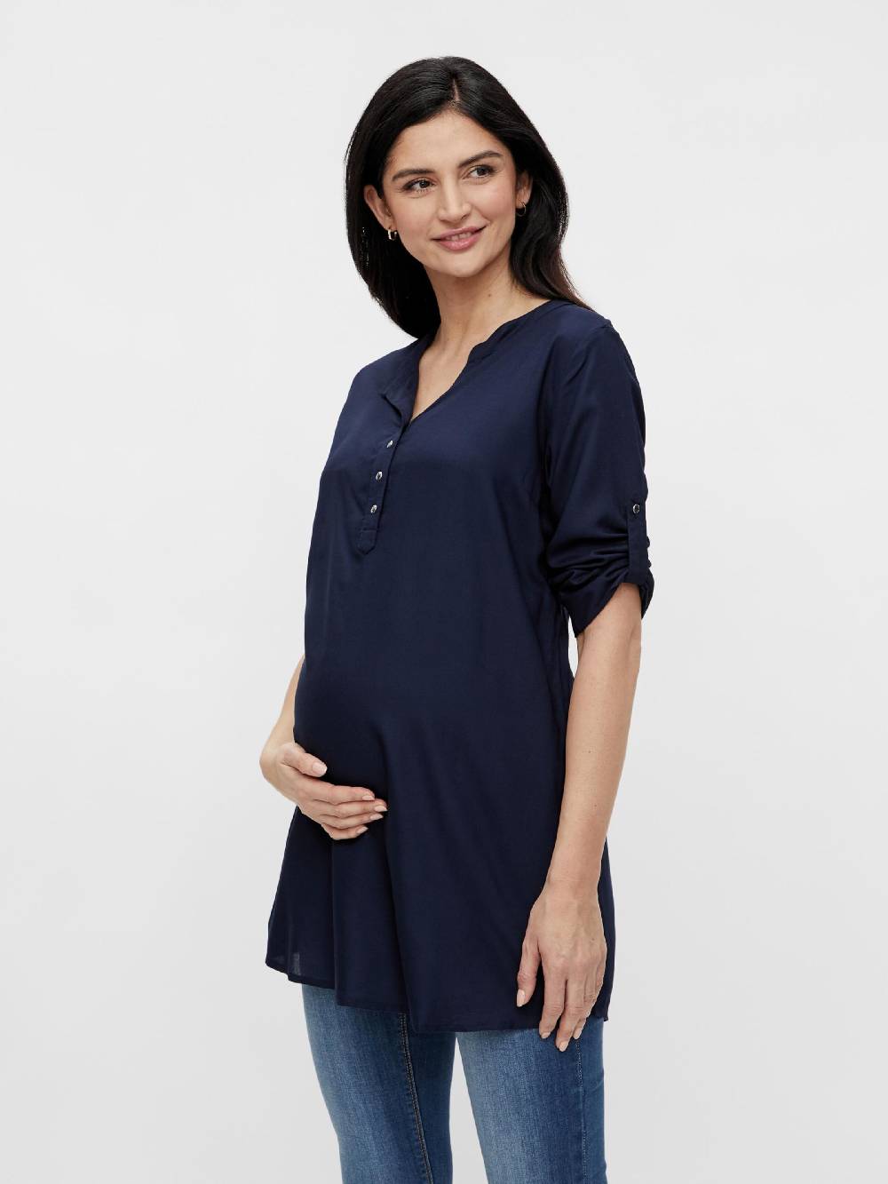 MAMALICIOUS Tunic 'Mercy' in Dark Blue Im Verkauf