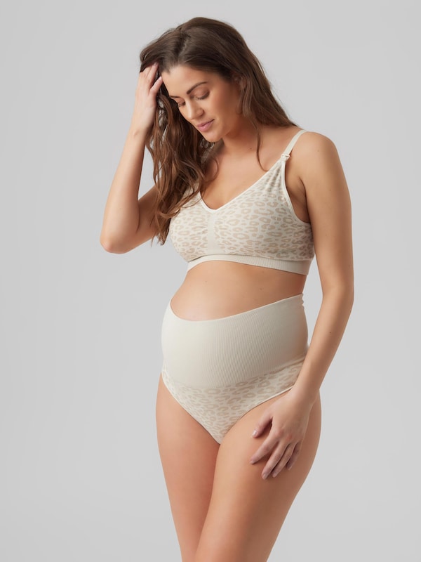 MAMALICIOUS T-shirt Nursing Bra 'SHELBY' in White