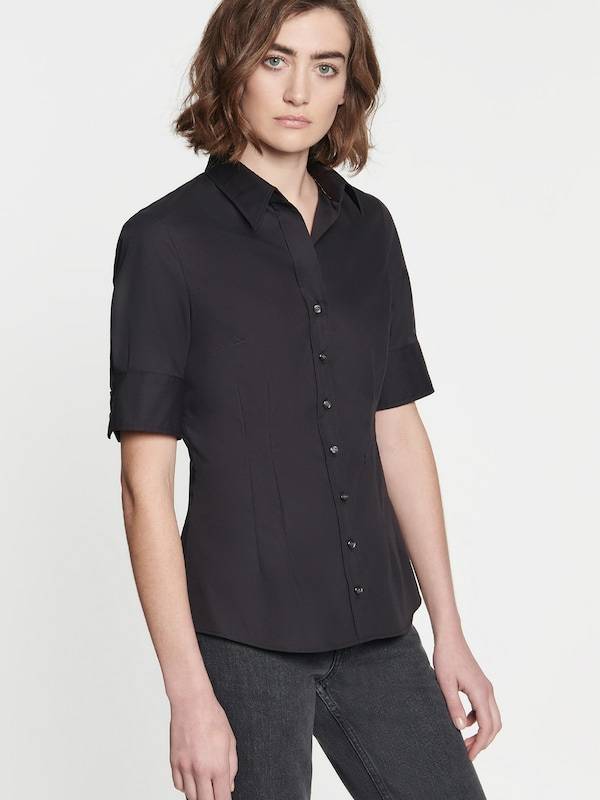 SEIDENSTICKER Blouse 'Schwarze Rose' in Black