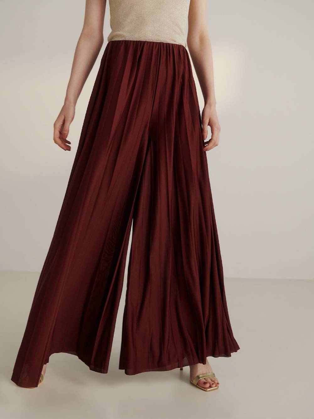 Guido Maria Kretschmer Women Wide leg Pants 'Samantha' in Bordeaux Sonderangebot