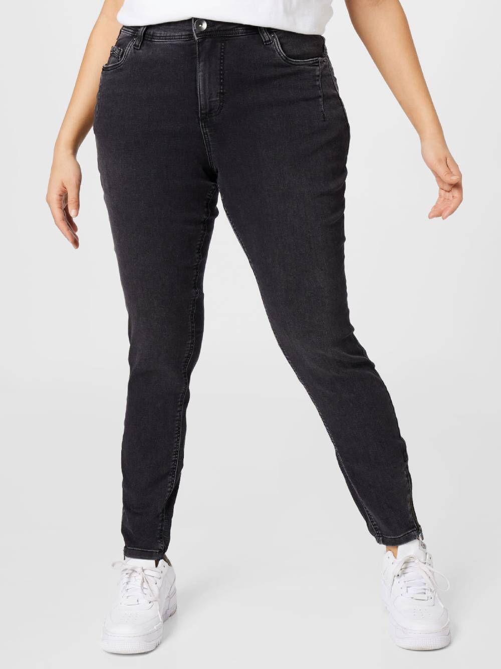 Zizzi Skinny Jeans 'Amy' in Grey Denim Zeitlich begrenztes Angebot