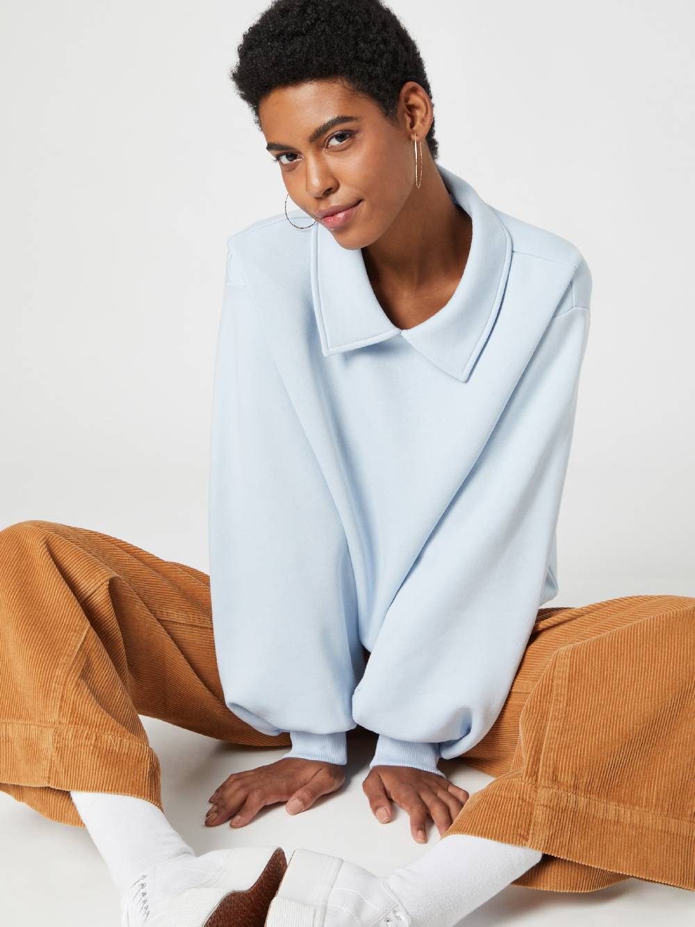 florence by mills exclusive for ABOUT YOU Sweatshirt 'Joy' in Light Blue Zeitbegrenzte Promotion