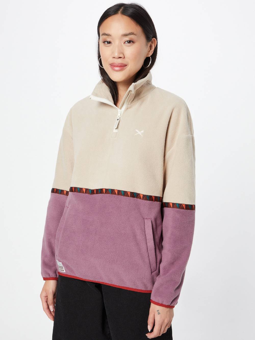 Iriedaily Sweater 'Holina' in Light Beige, Lavender Begrenzt auf 3 Tage