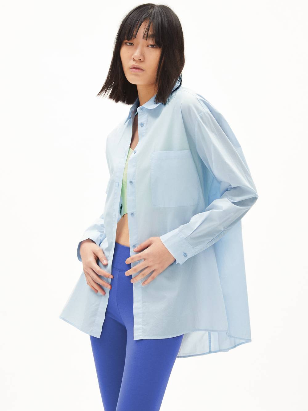 ARMEDANGELS Blouse 'Ealga' in Pastel Blue Rabatte dieses Monats