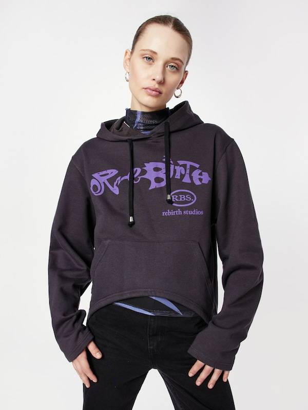 Rebirth Studios Sweatshirt 'Hella' in Graphite