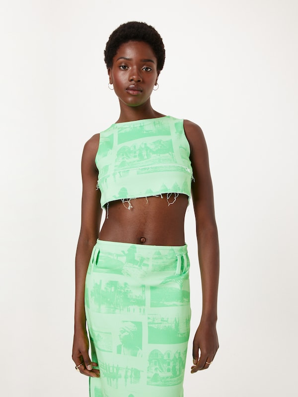 Rebirth Studios Top 'Pamela' in Mint, Jade Flash Sale