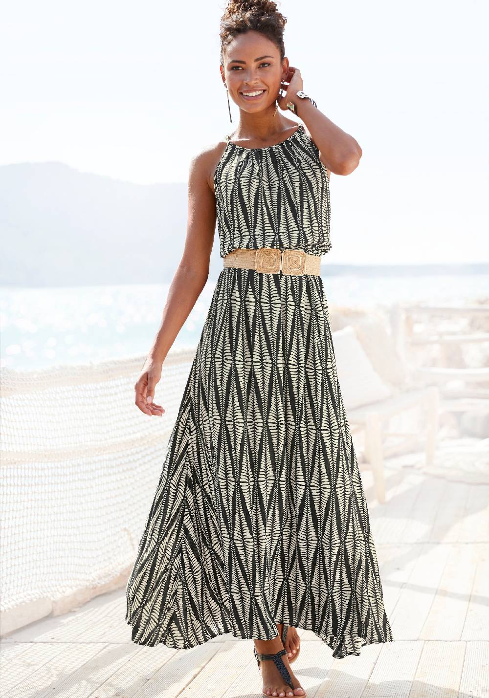 LASCANA Summer Dress in Sand Tägliche Deals
