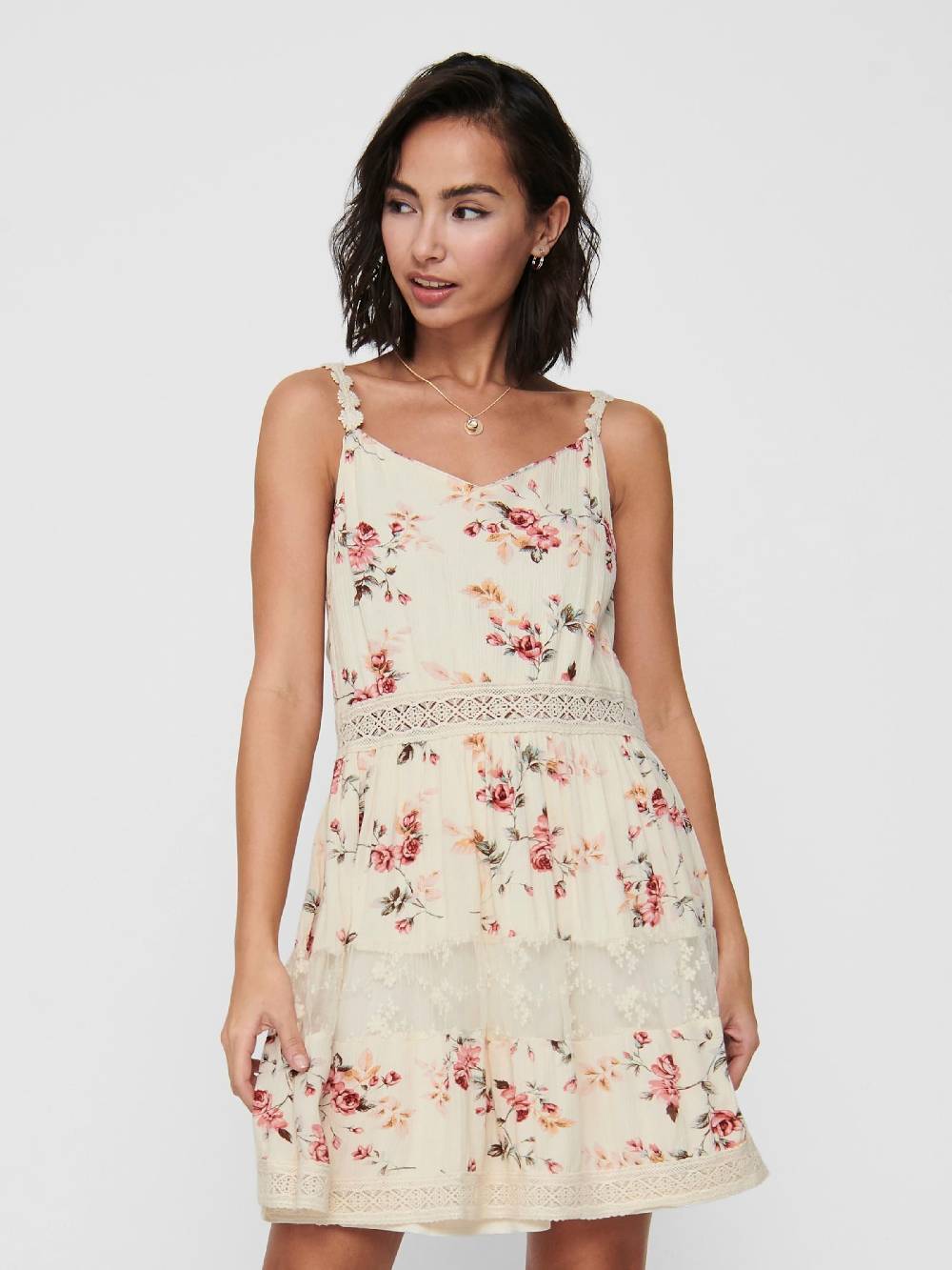 ONLY Summer Dress 'ONLKarmen Anne Life' in White VIP-Rabatte