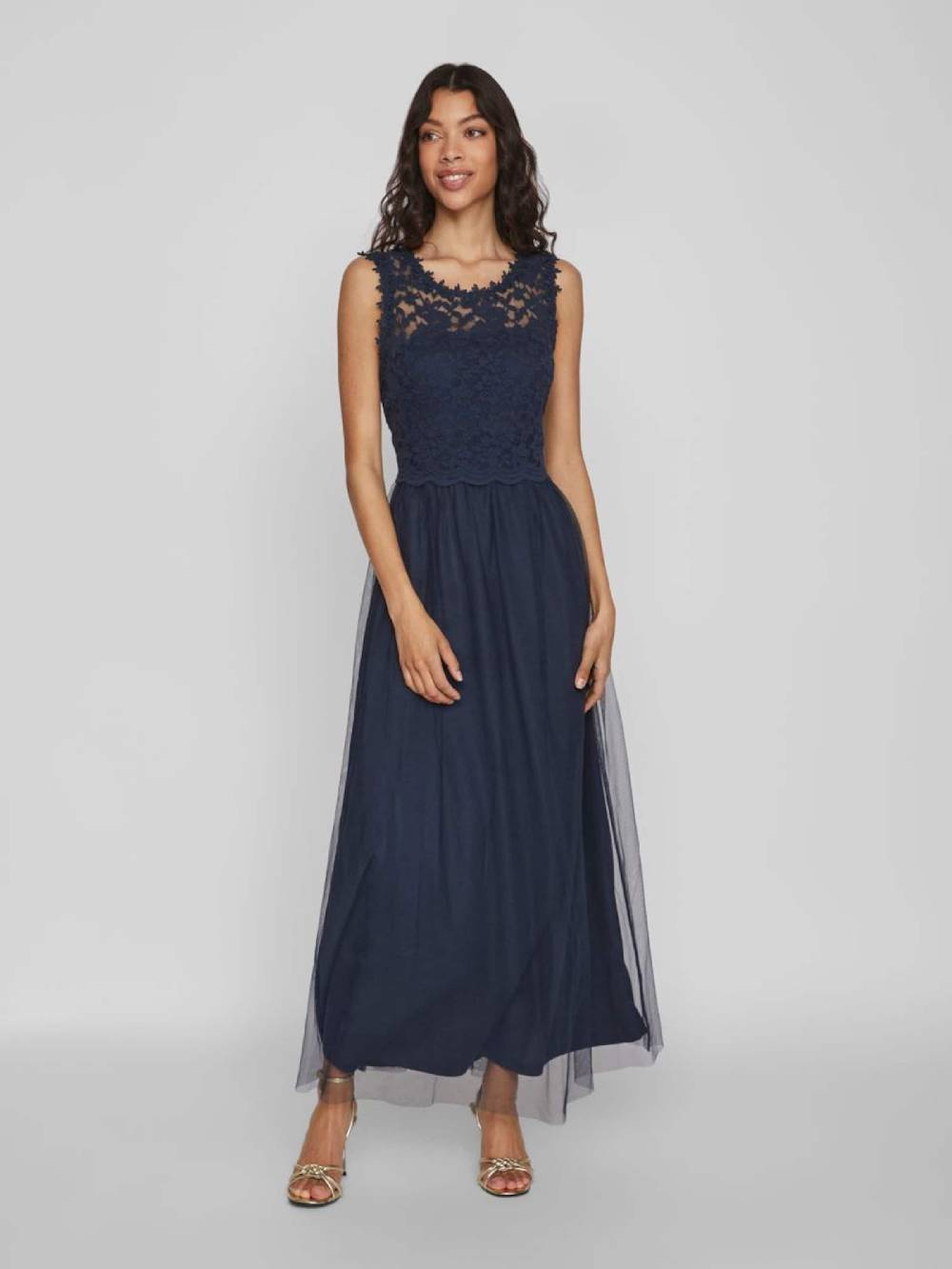 VILA Evening Dress 'VILynnea' in Blue Nur noch ein Tag übrig