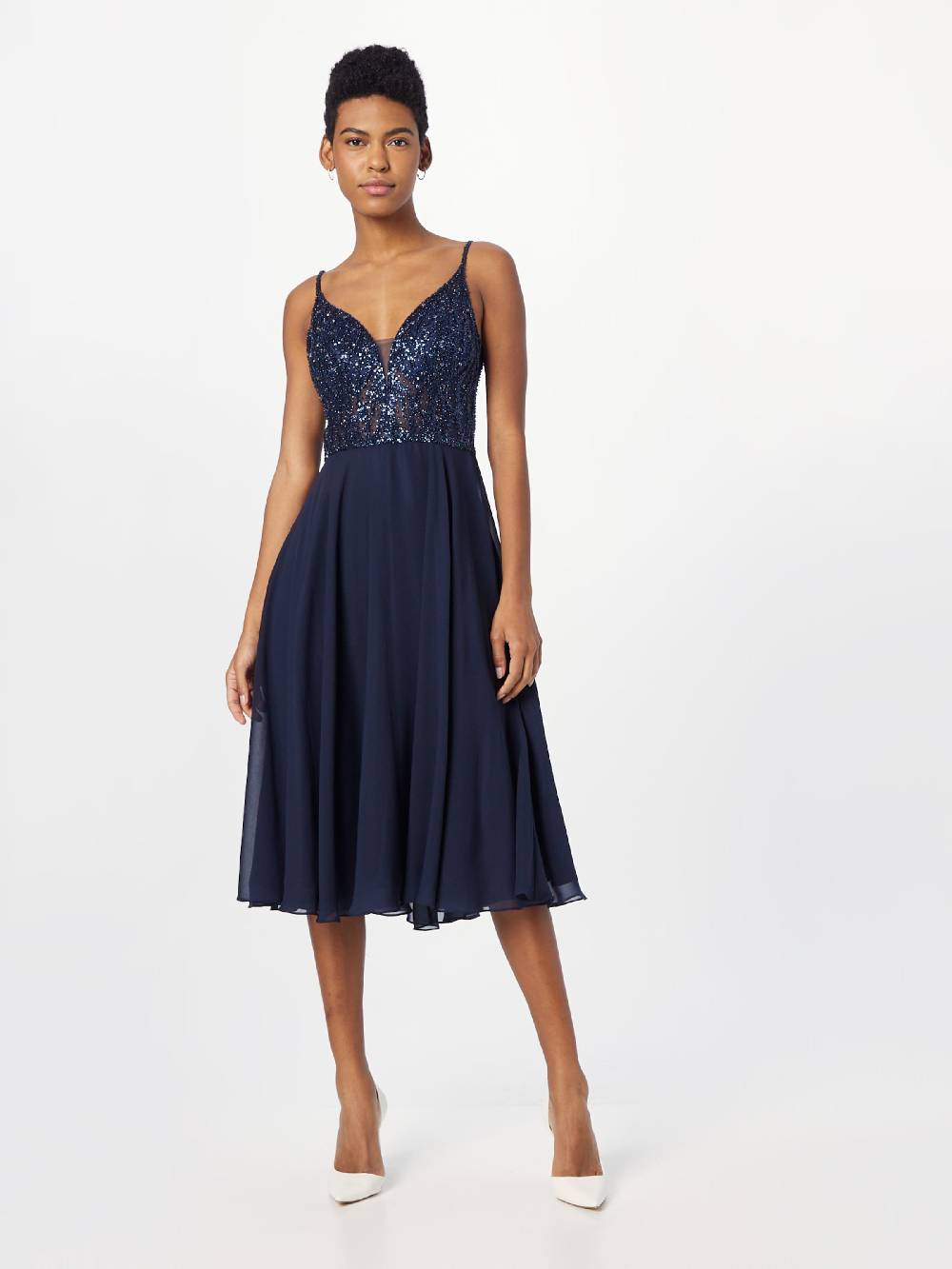 SWING Cocktail Dress in Navy Günstiger Verkauf