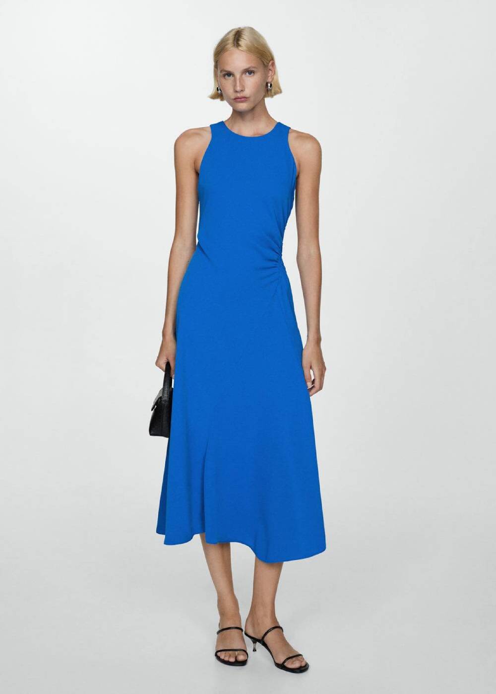 MANGO Evening Dress 'Fenix' in Blue Saisonschlussverkauf