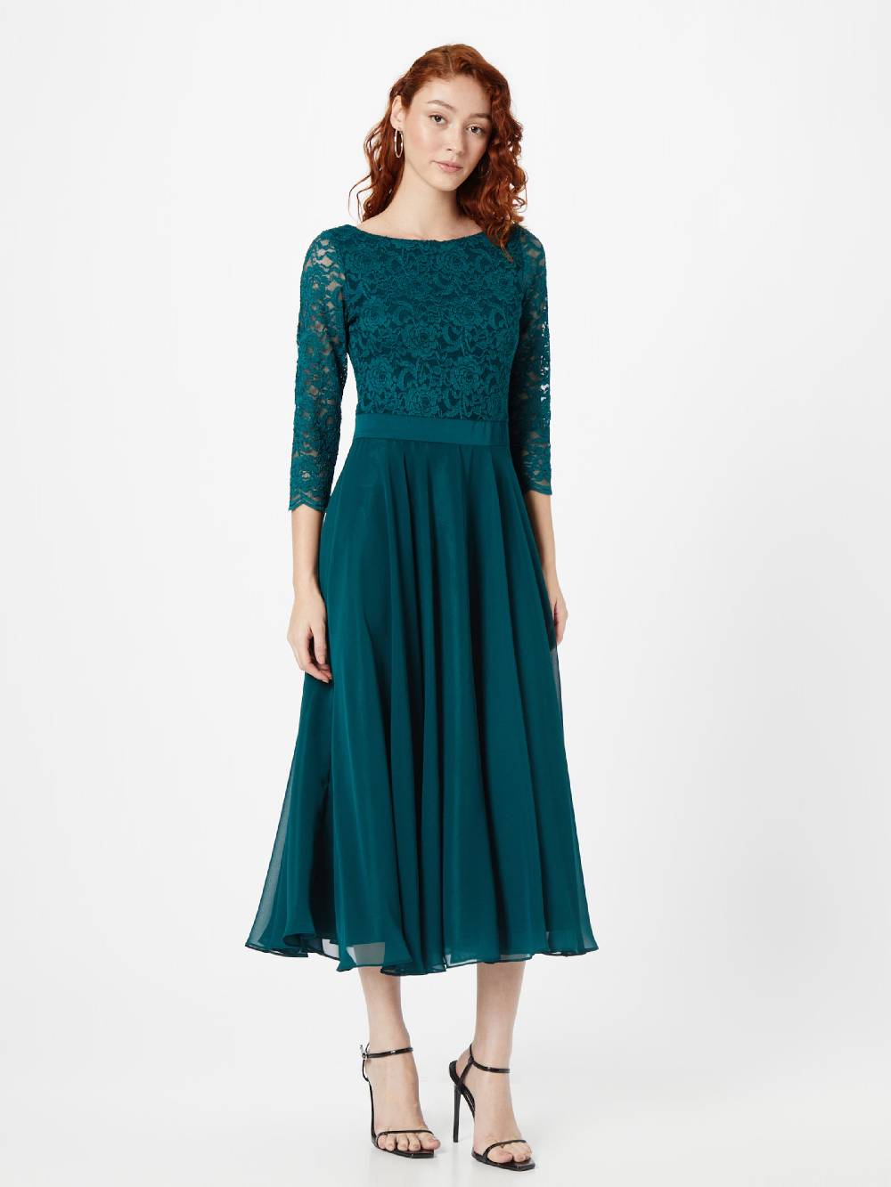 SWING Evening Dress in Dark Green Muttertagsangebot