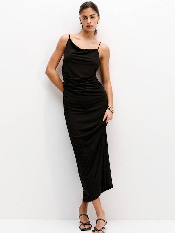 Pull&Bear Evening Dress in Black Heißer Verkauf