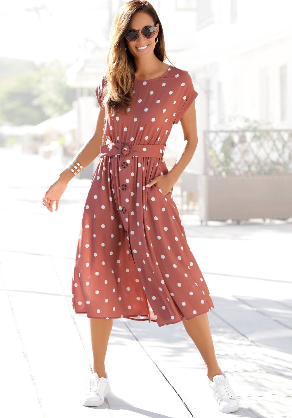 LASCANA Dress in Red Kostenlose Rückgabe