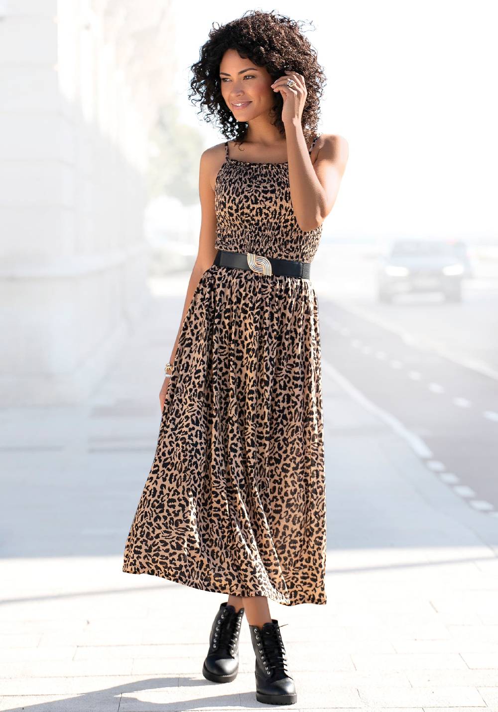 BUFFALO Dress in Brown, Light Brown Zeitbegrenzte Promotion