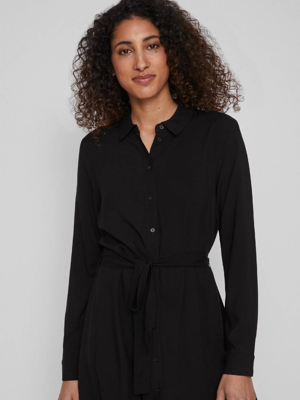 VILA Shirt Dress 'Paya' in Black Flash Sale