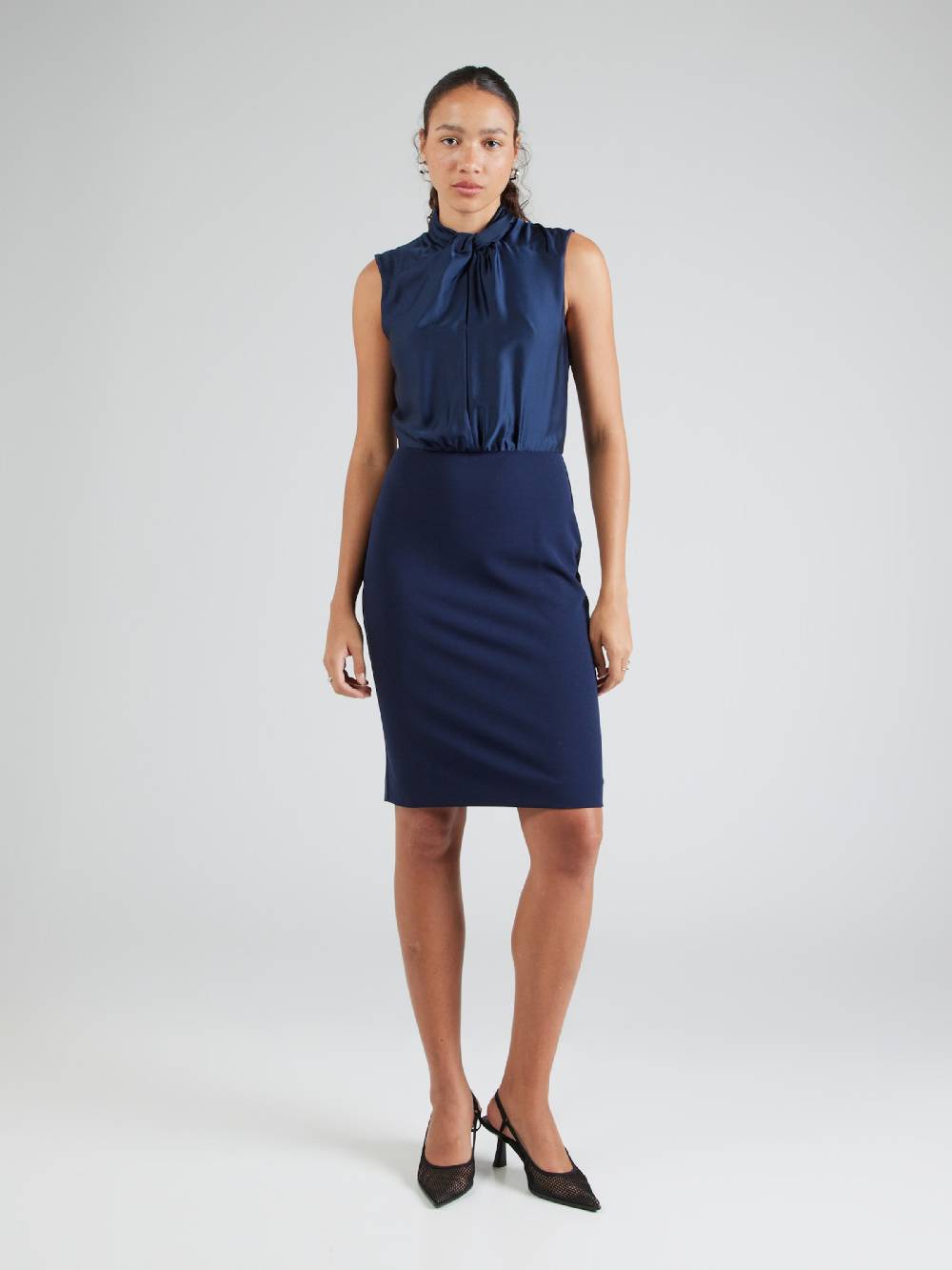 SWING Sheath Dress in Marine Blue Blitzangebot
