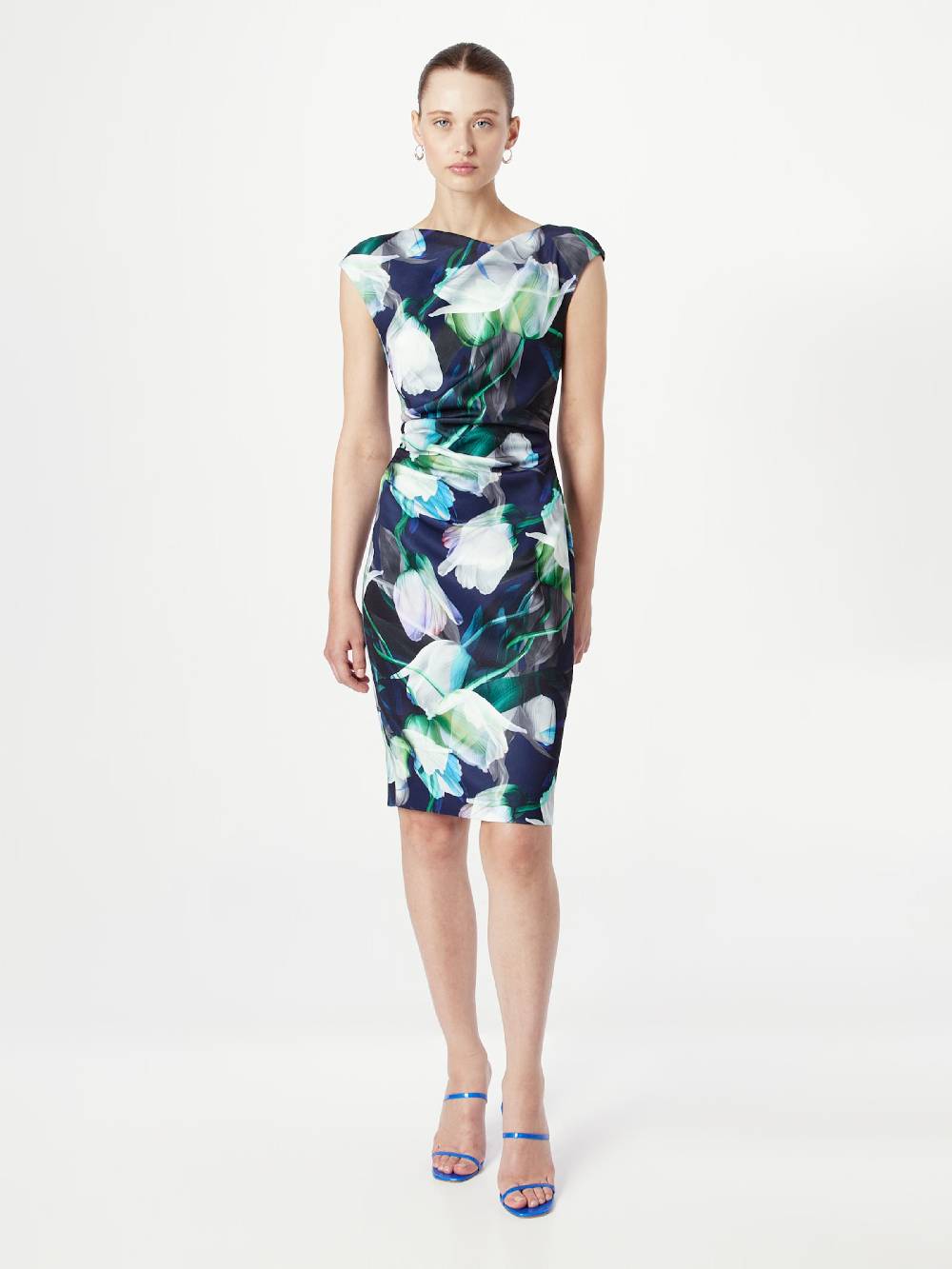SWING Sheath Dress in Marine Blue Tiefpreis