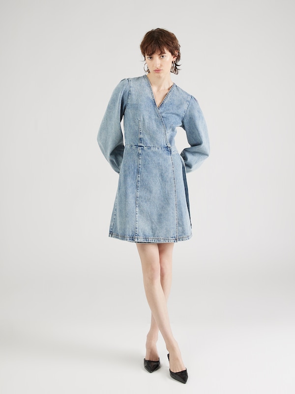 HUGO Dress 'Gissi' in Blue Denim Super Rabatt