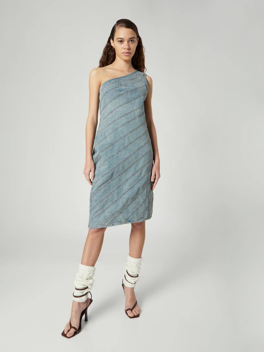 Bella x ABOUT YOU Dress 'Stefanie' in Blue Denim Fabrikladen