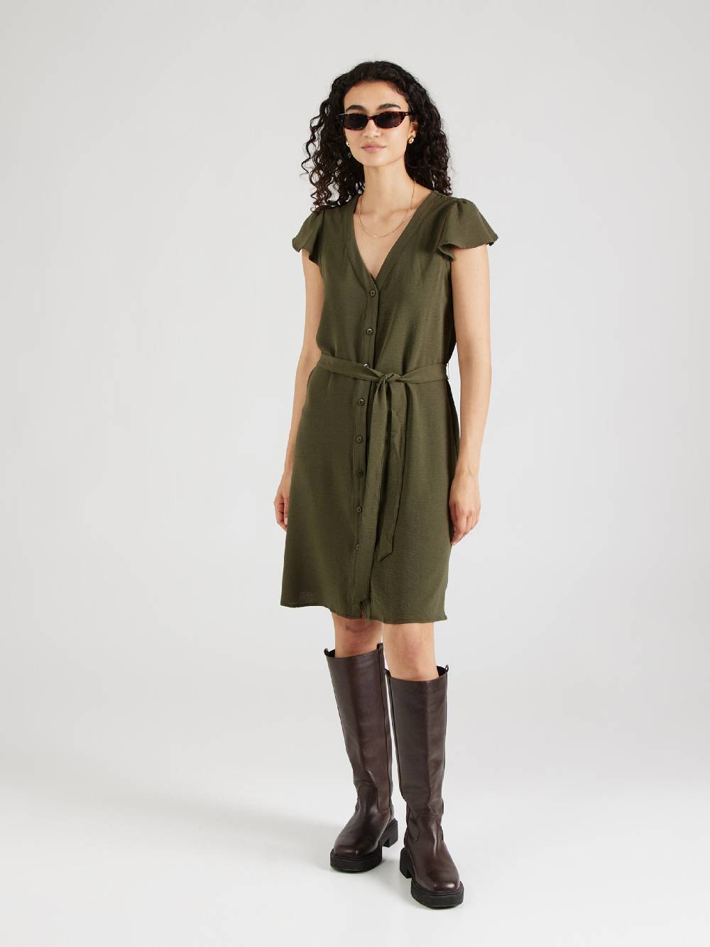 ABOUT YOU Dress 'Malin' in Khaki Großer Ausverkauf