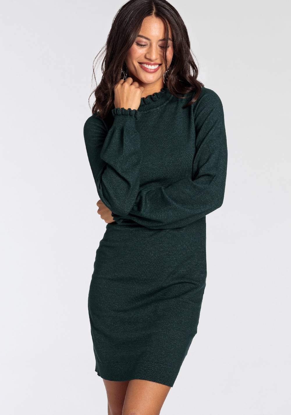 LAURA SCOTT Knitted dress in Petrol Muttertagsangebot