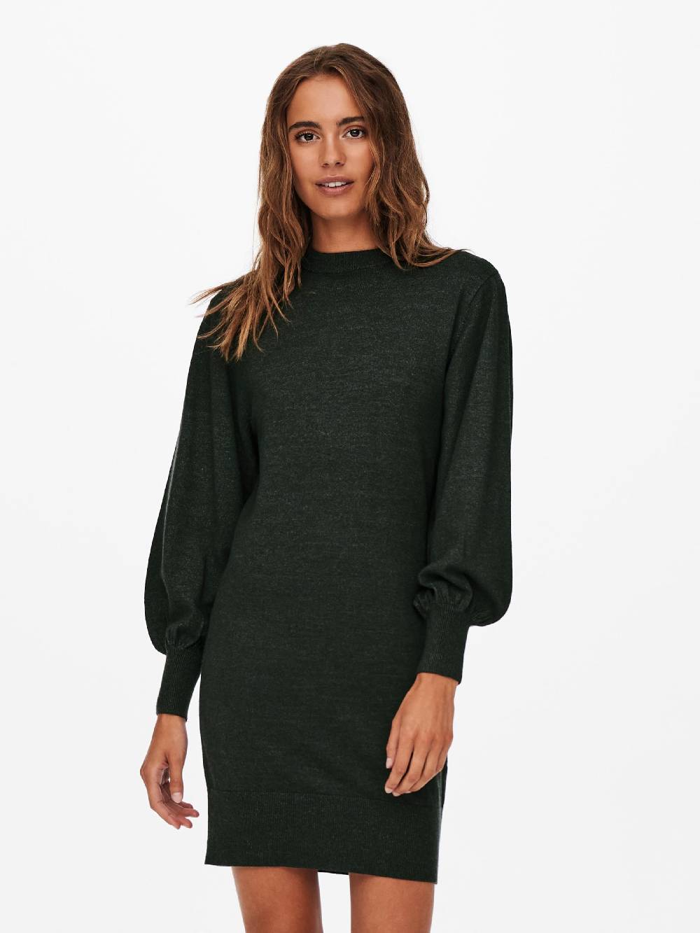 ONLY Knitted dress 'ONLLabelle' in Dark Green Große Rabatte