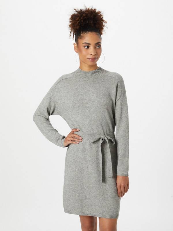 ONLY Knitted dress 'ONLLEVA' in Mottled Grey VIP-Rabatte