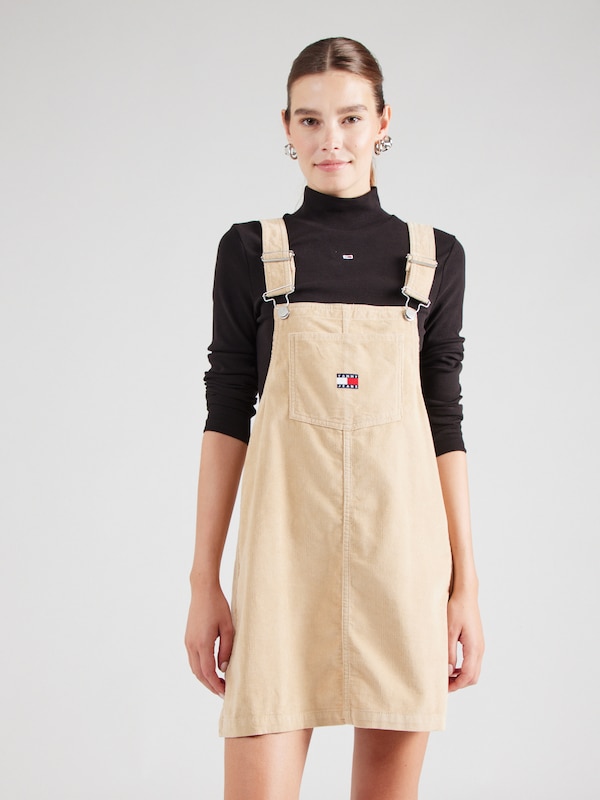 Tommy Jeans Overall Skirt in Sand Tiefpreis