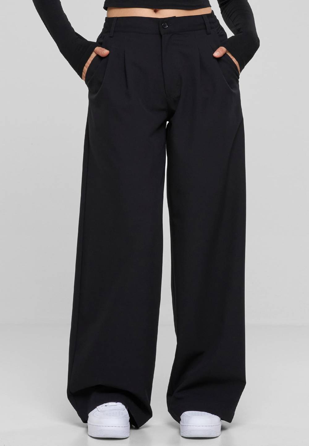 Urban Classics Wide leg Pants in Black Online