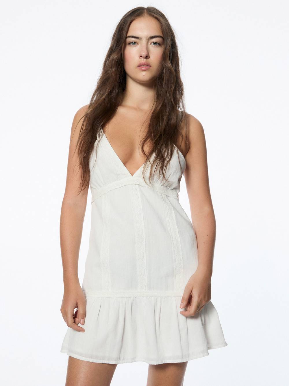 Pull&Bear Summer Dress in Natural White Saisonale Angebote
