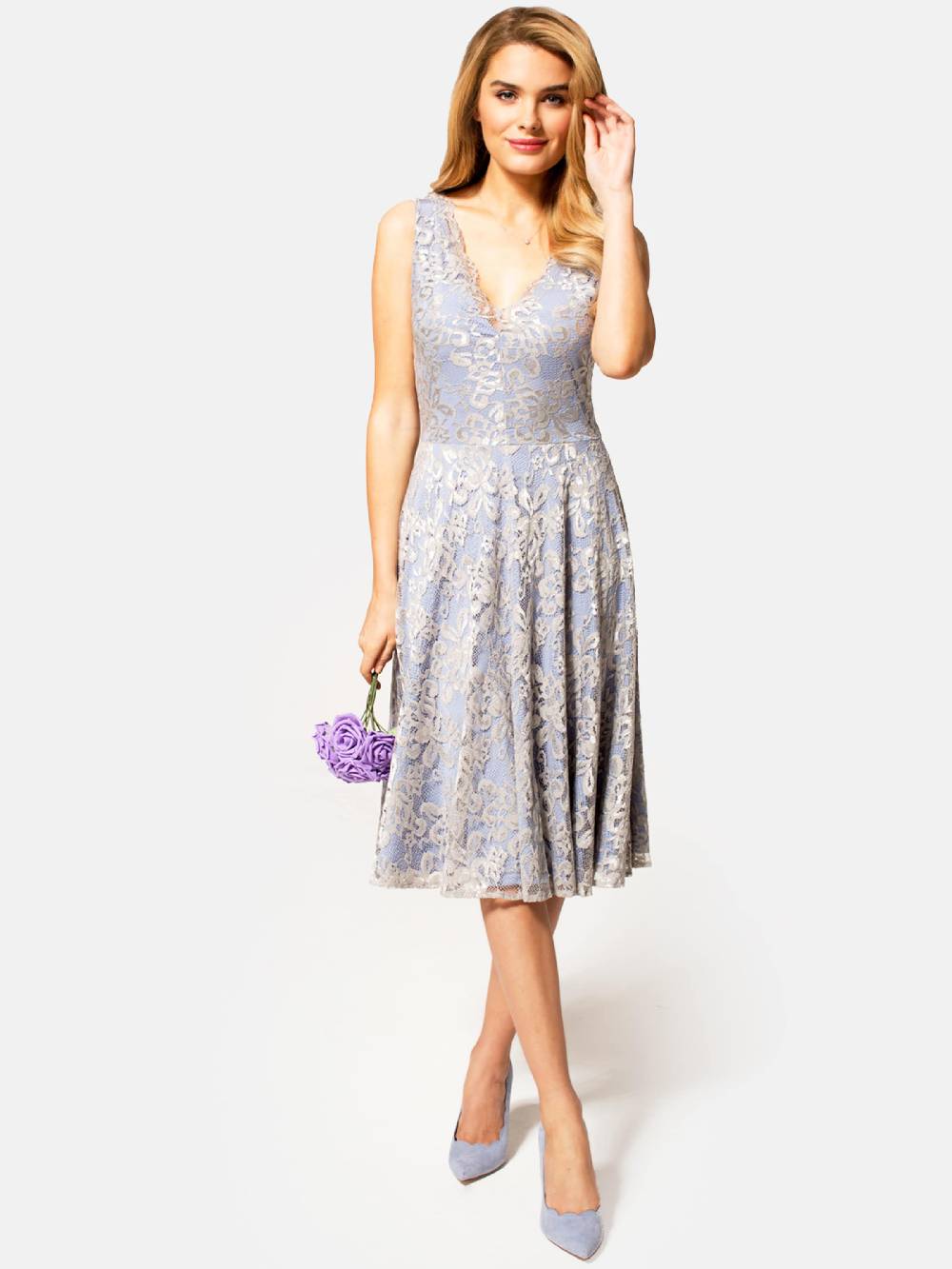 HotSquash Cocktail Dress in Silver Tägliche Deals