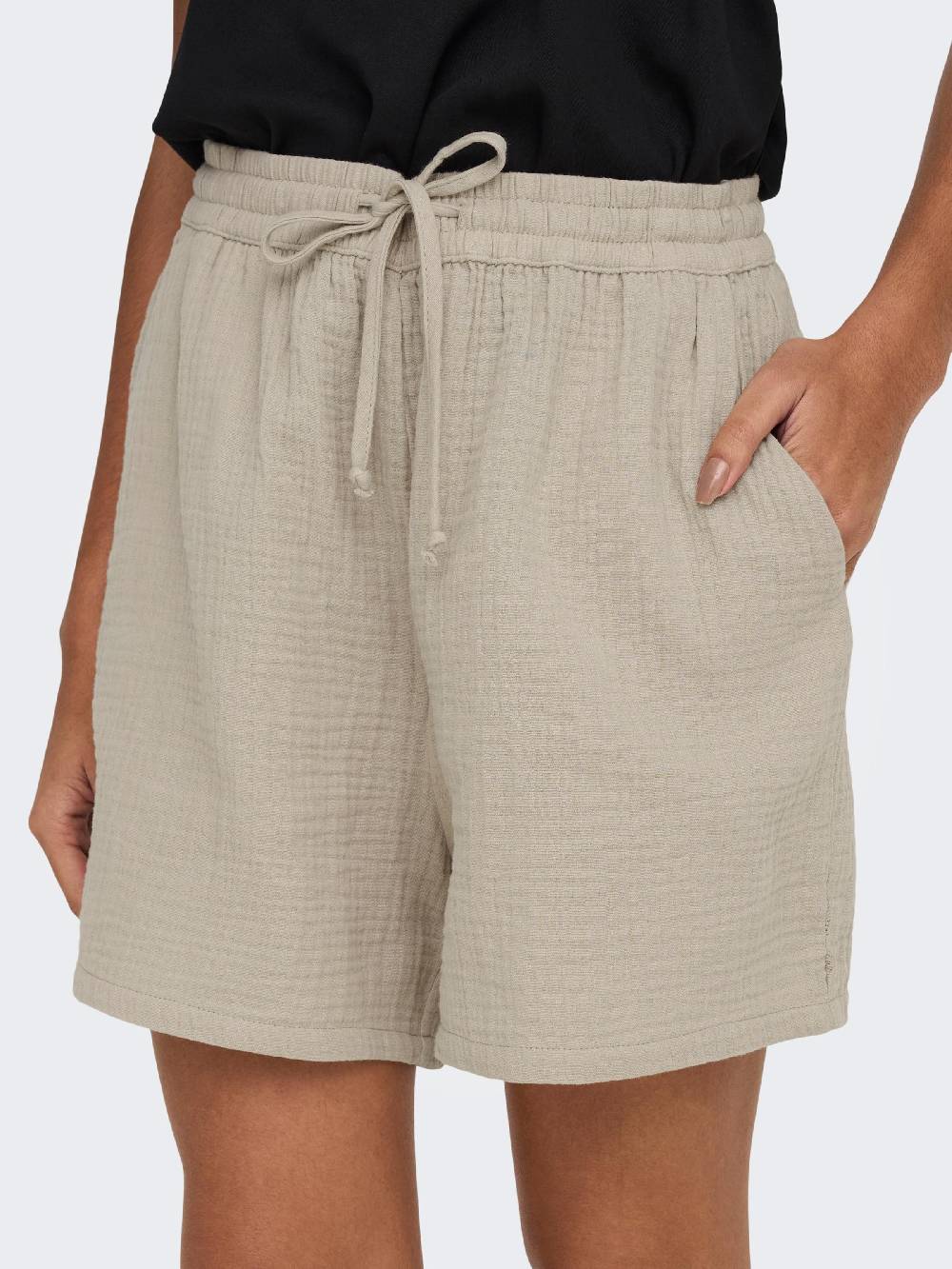 ONLY Loose fit Pants 'ONLThyra' in Dark Beige Outlet