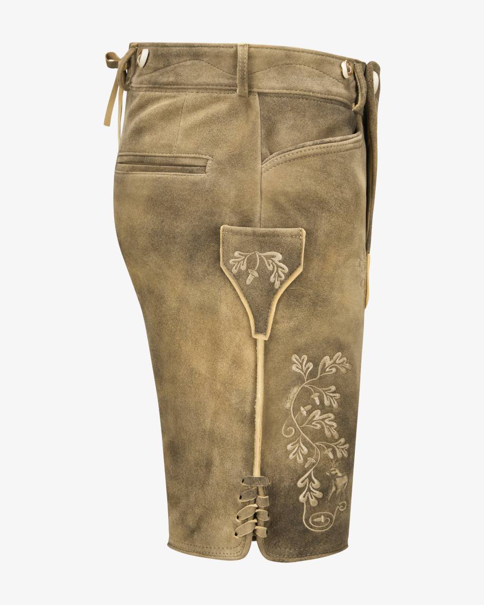 LODENFREY Wiesnlederhose kurz aus Ziegenleder VIP-Rabatte