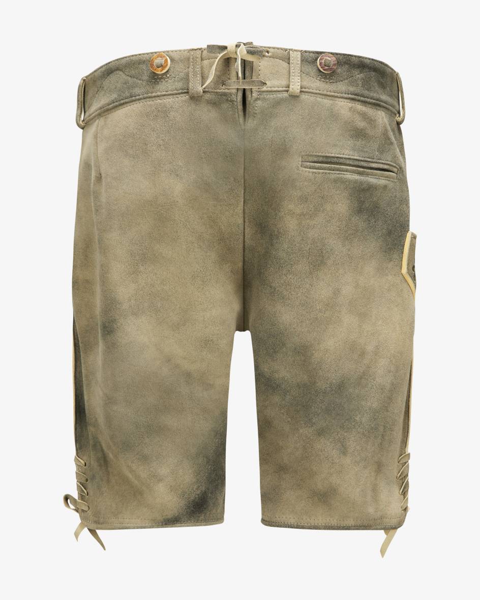 LODENFREY Wiesnlederhose kurz aus Ziegenleder Tiefpreis