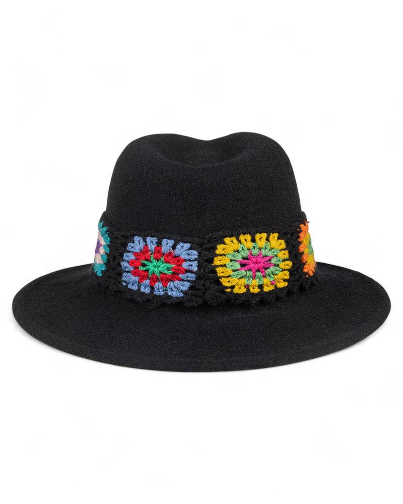 Loevenich Damen Woll-Fedora - Schwarz Nur noch ein Tag übrig