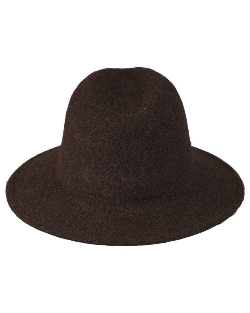 Loevenich Damen Woll-Fedora - Braun meliert 50% Rabatt mit kostenlosem Versand