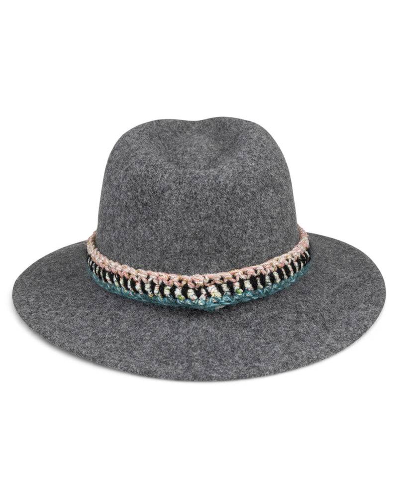 Loevenich Damen Woll-Fedora - Anthrazit meliert Fabrikladen