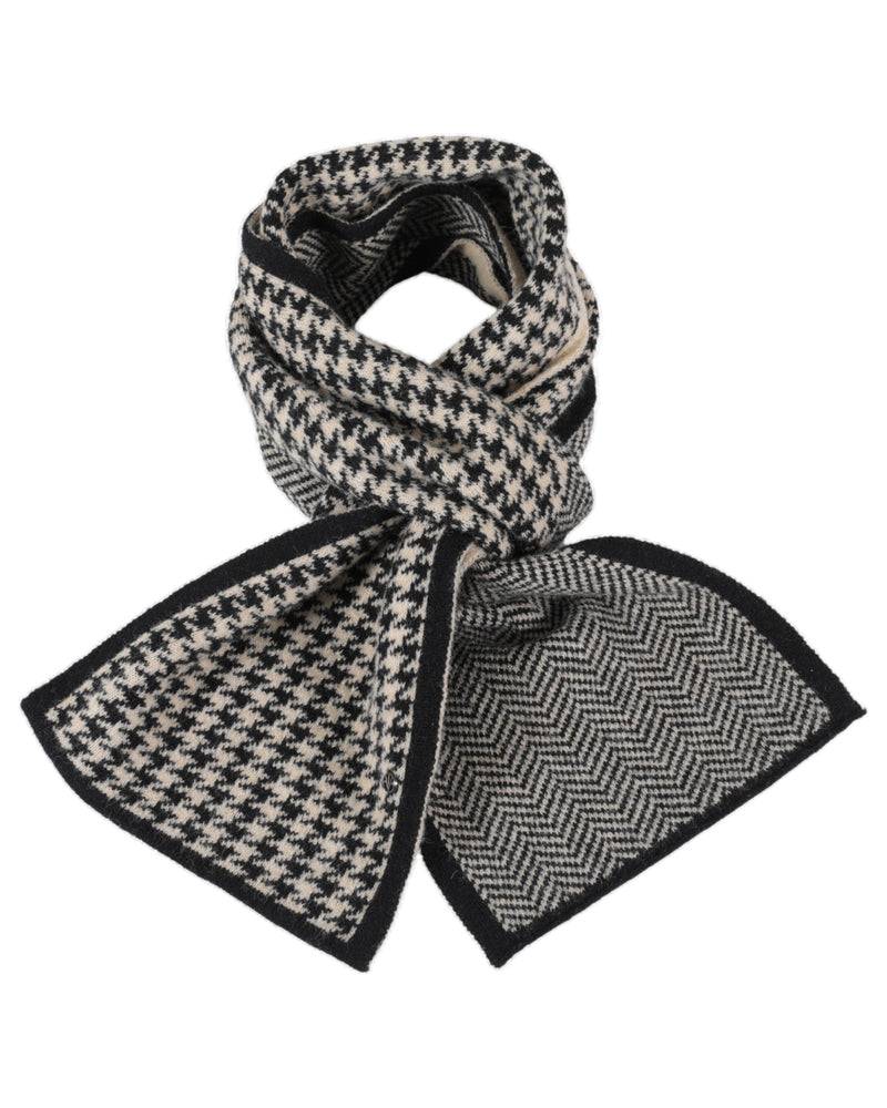 Loevenich SET Strickmütze + Schal - Beige-Schwarz Im Verkauf