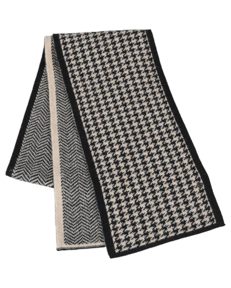 Loevenich SET Strickmütze + Schal - Beige-Schwarz Im Verkauf
